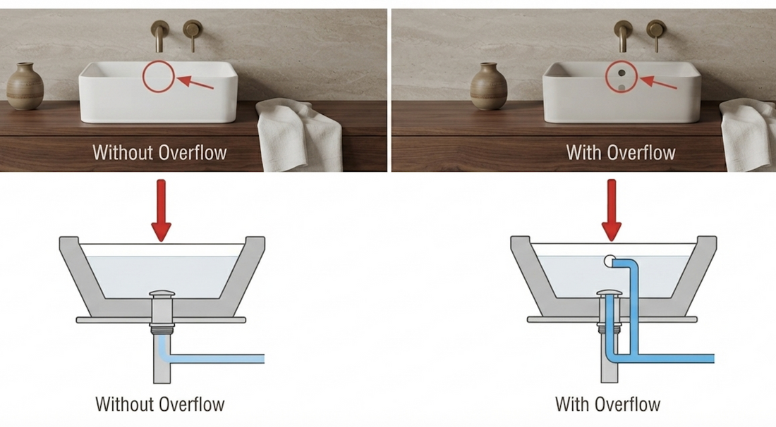 Overflow vs No Overflow Basin