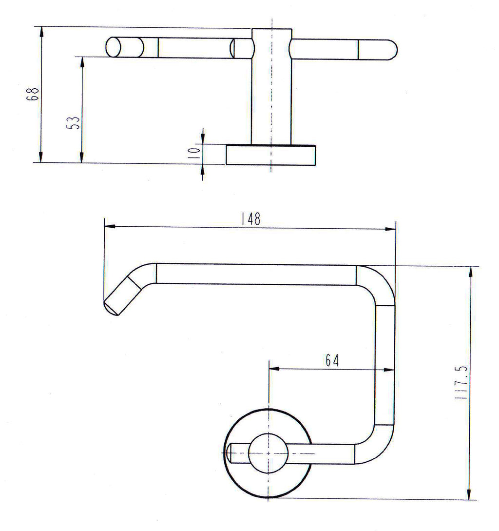Toilet Roll Holder – Chrome or Matte Black