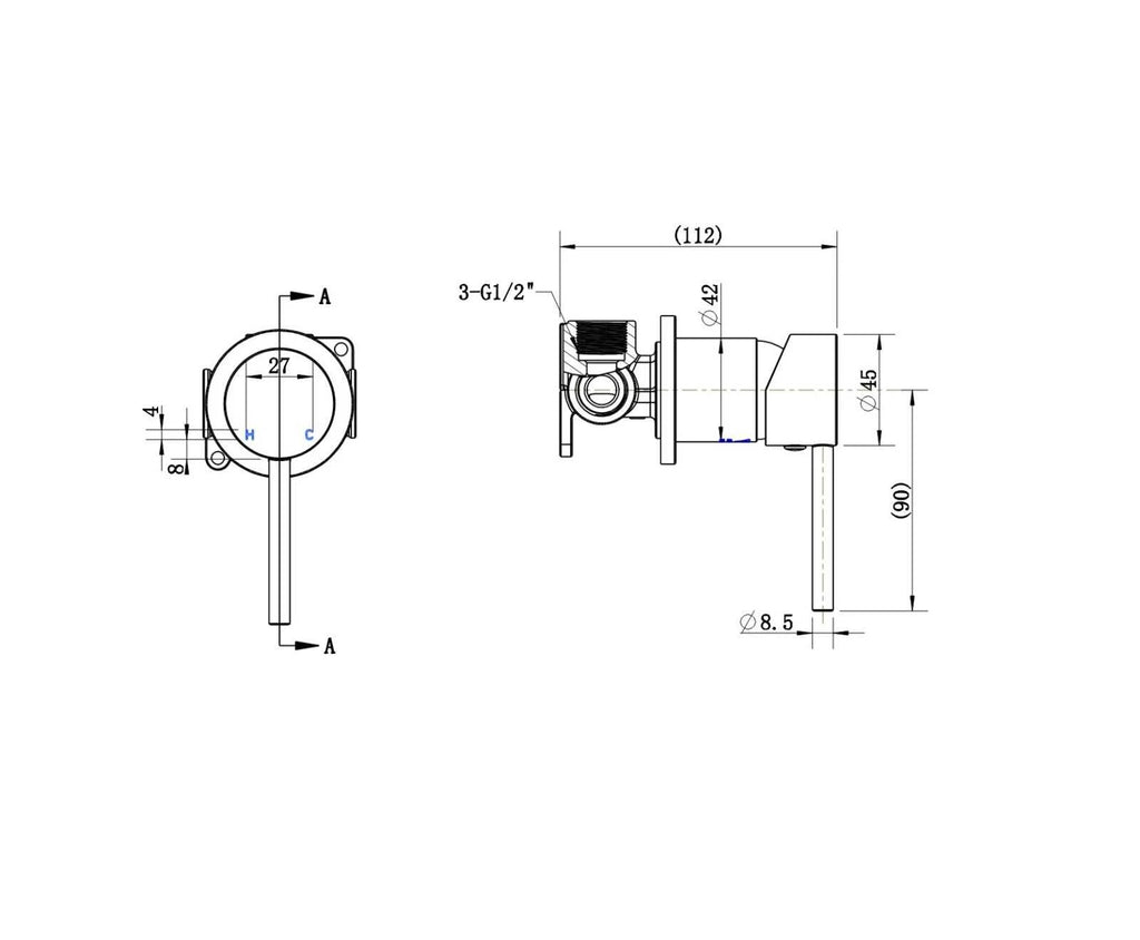 Wall Mixer 64mm