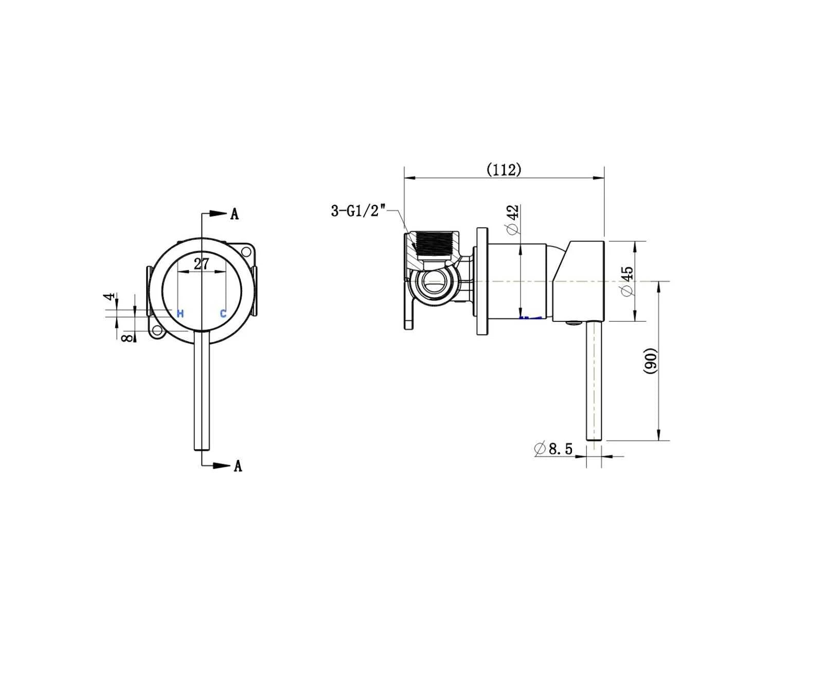 Wall Mixer 64mm