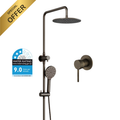 Antique Brass Shower Tapware Package – Twin Shower & Wall Mixer