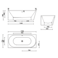 Axis Left Corner Bathtub 1500 mm / 1700 mm