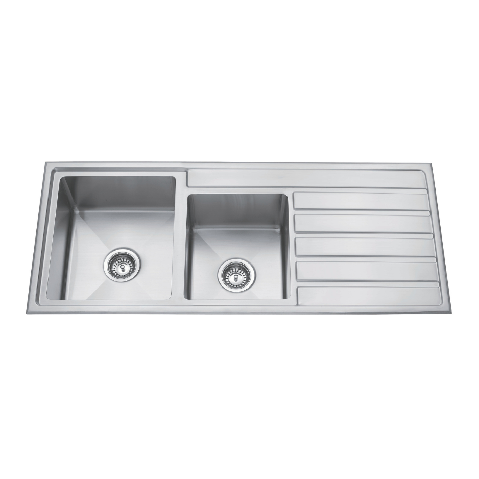 1 & 3/4 Left Hand Bowl Sink 1200×500×200mm LHB/RHB/NTH | Stainless Steel