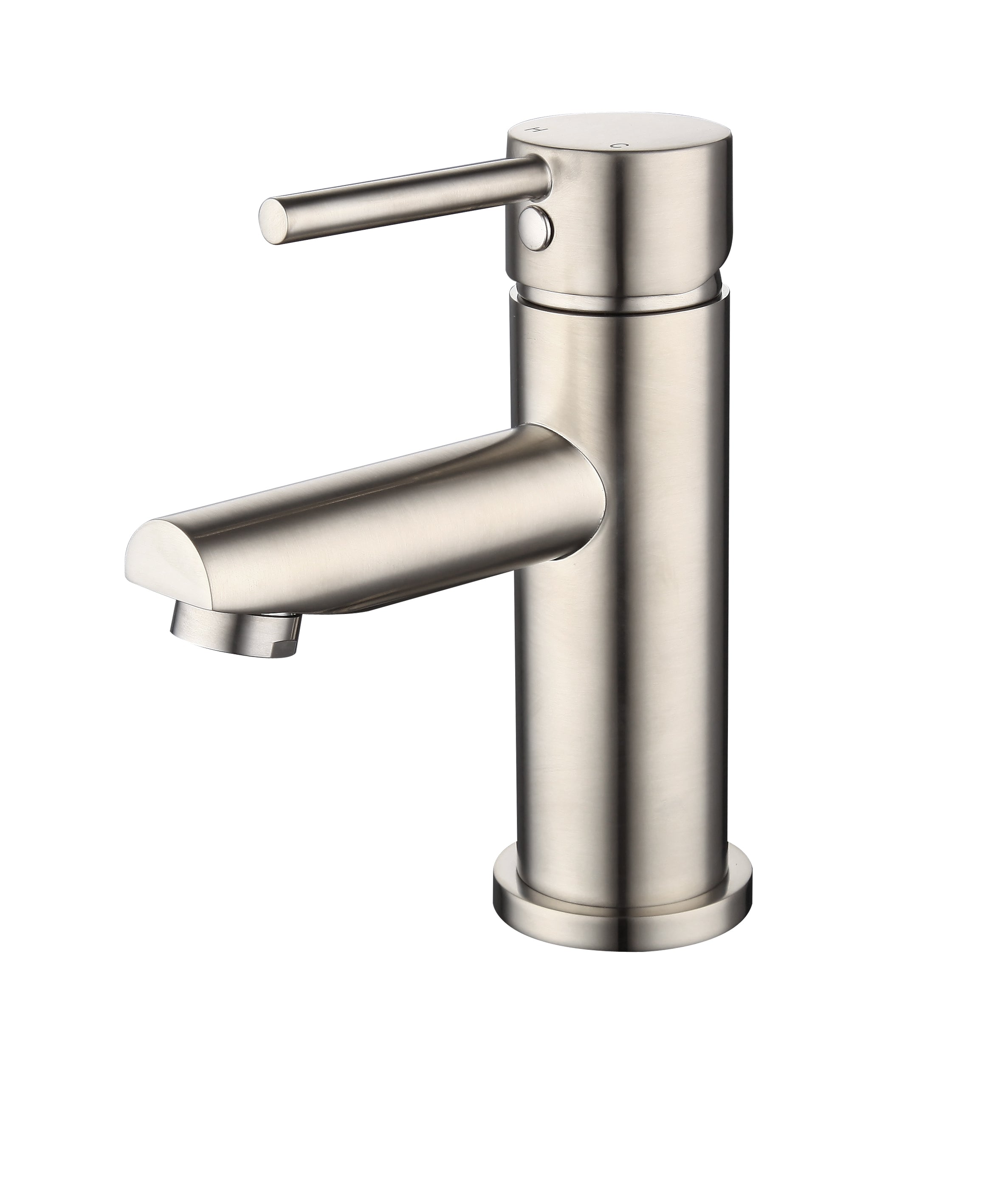 Round Basin Mixer Straight Spout