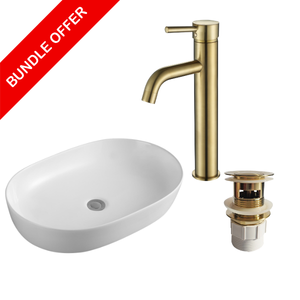 Financial Year Sales - Brushed Gold Tapware & Basin Package