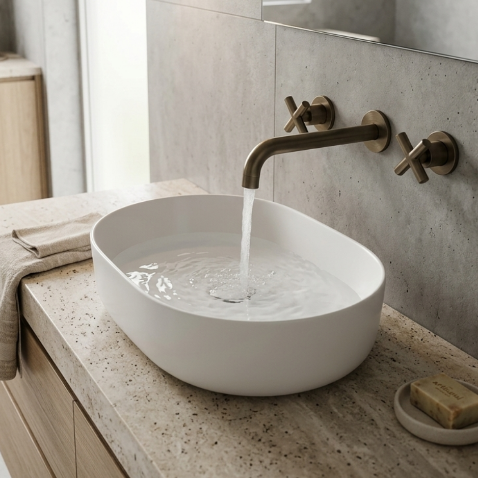Financial Year Sales - Sunlit Brass Tapware & Basin Package
