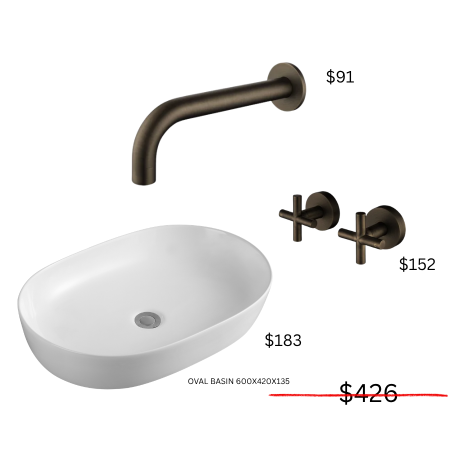 Financial Year Sales - Sunlit Brass Tapware & Basin Package