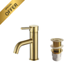 Bundle Offer - Brushed Gold Tapware Package (Round Basin Mixer)