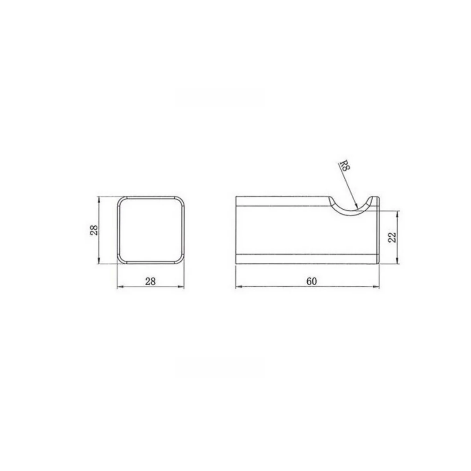 Mini Robe Hook – 28×28×60mm