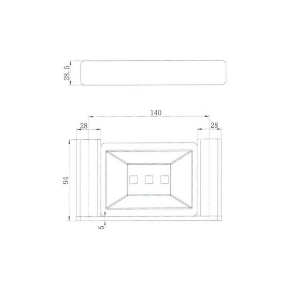 Rectangular Soap Tray 140×90mm
