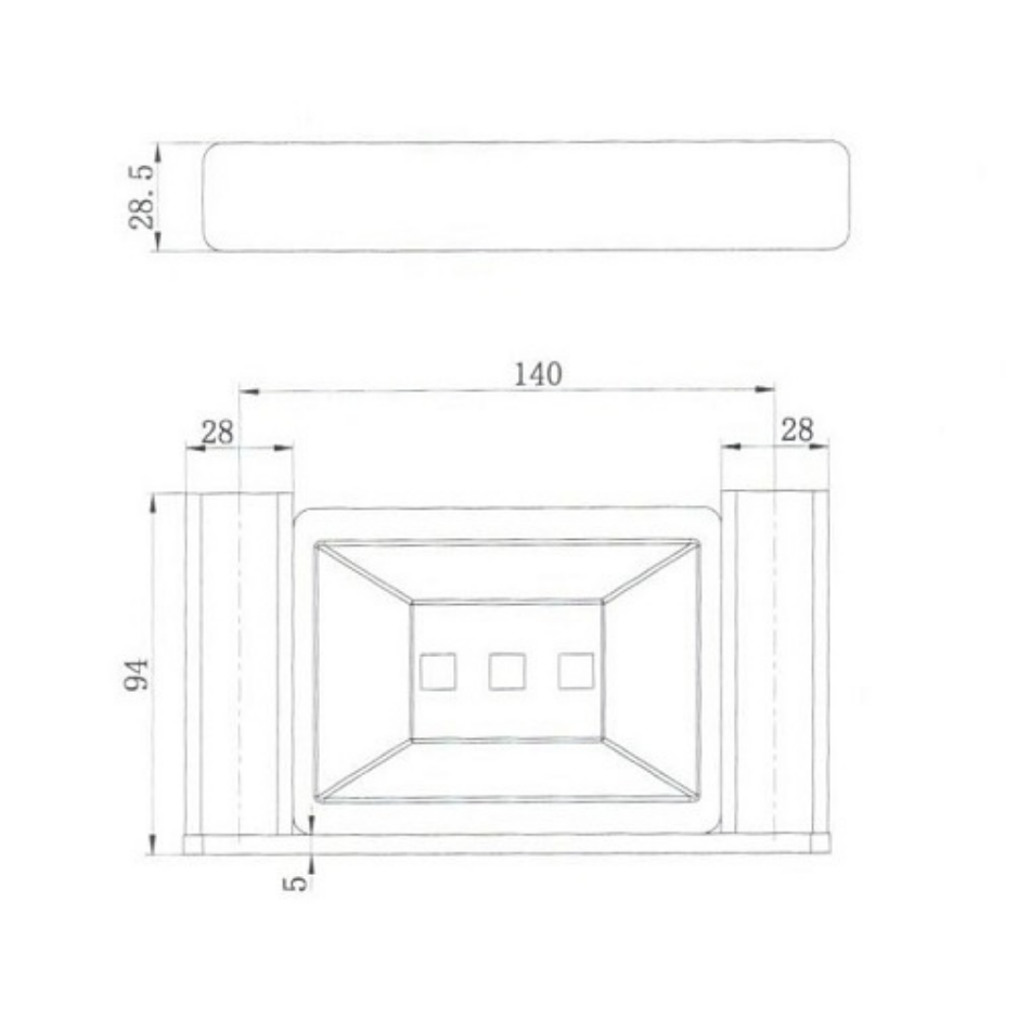 Matte Black Rectangular Soap Tray