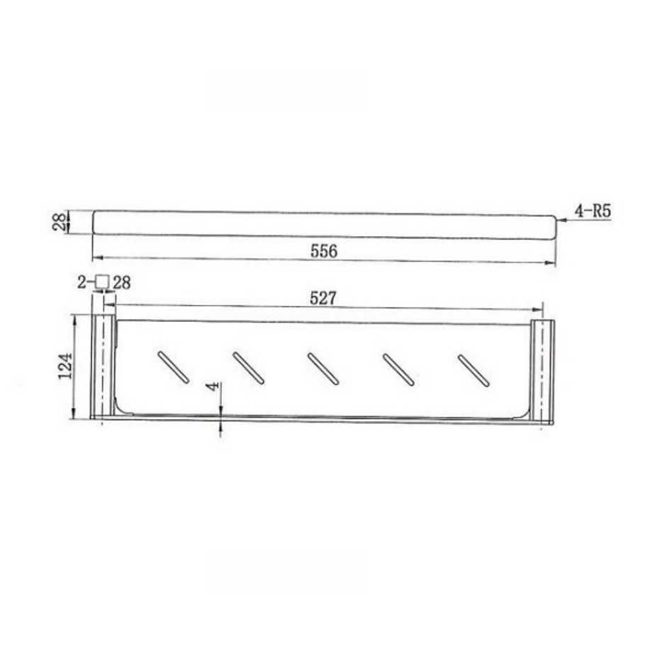 Matte Black Stainless Steel Shelf