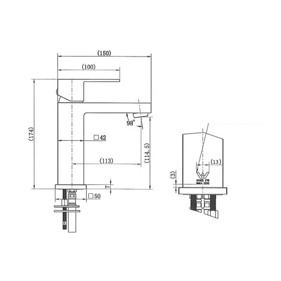 Square Basin Mixer