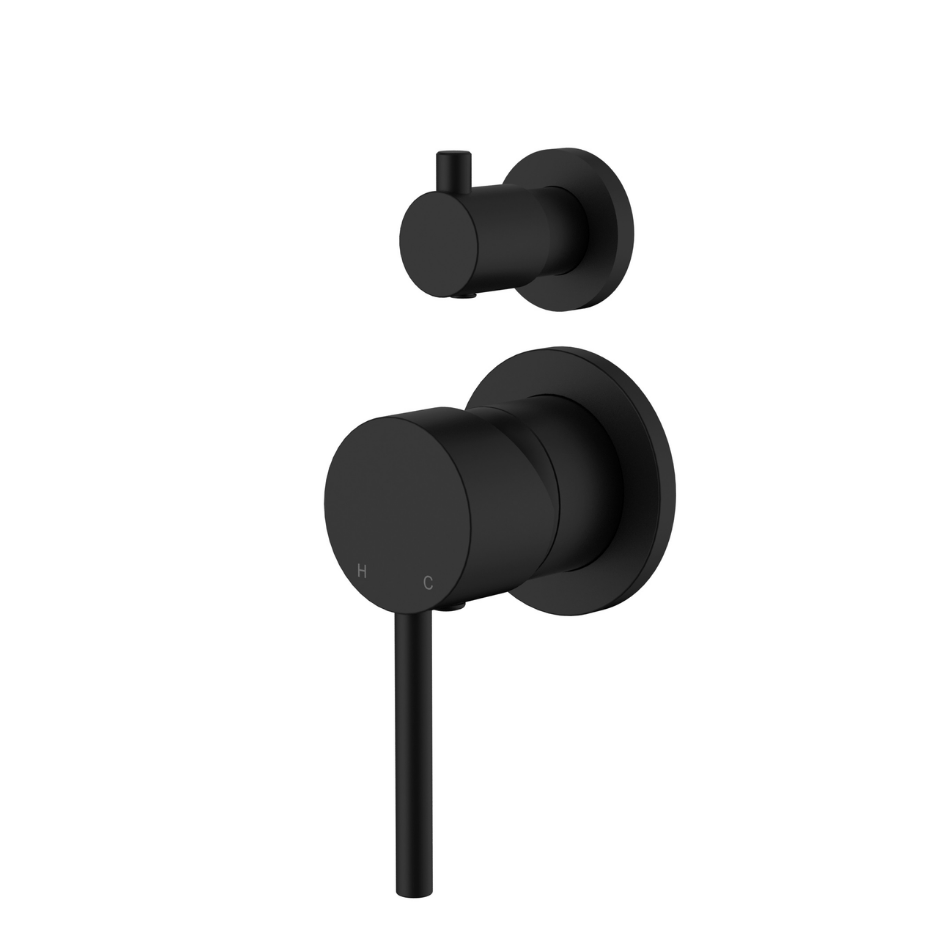 Round Wall Mixer with Diverter 35mm Cartridge