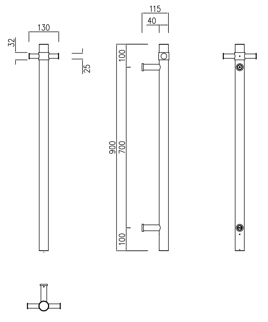 Heated Rail 900mm