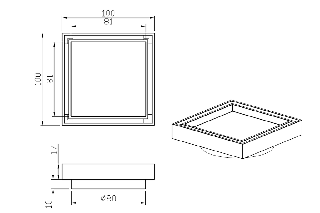 Tile Insert Floor Waste