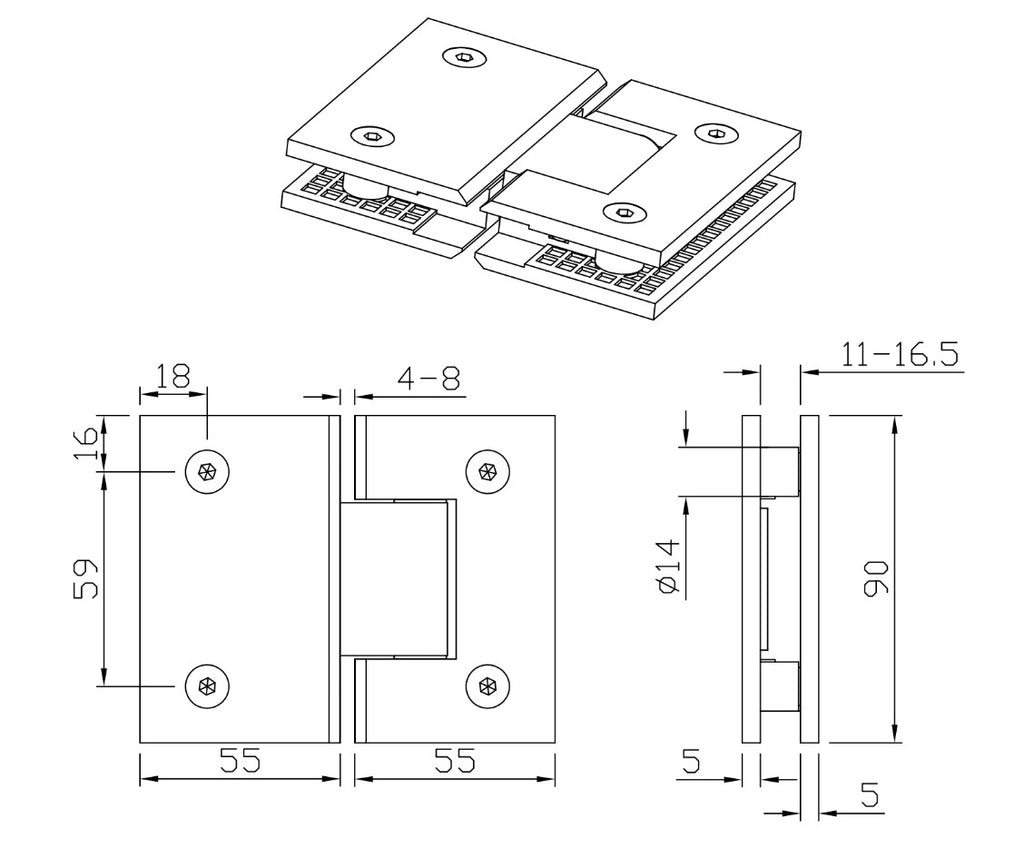 Shower Hinge