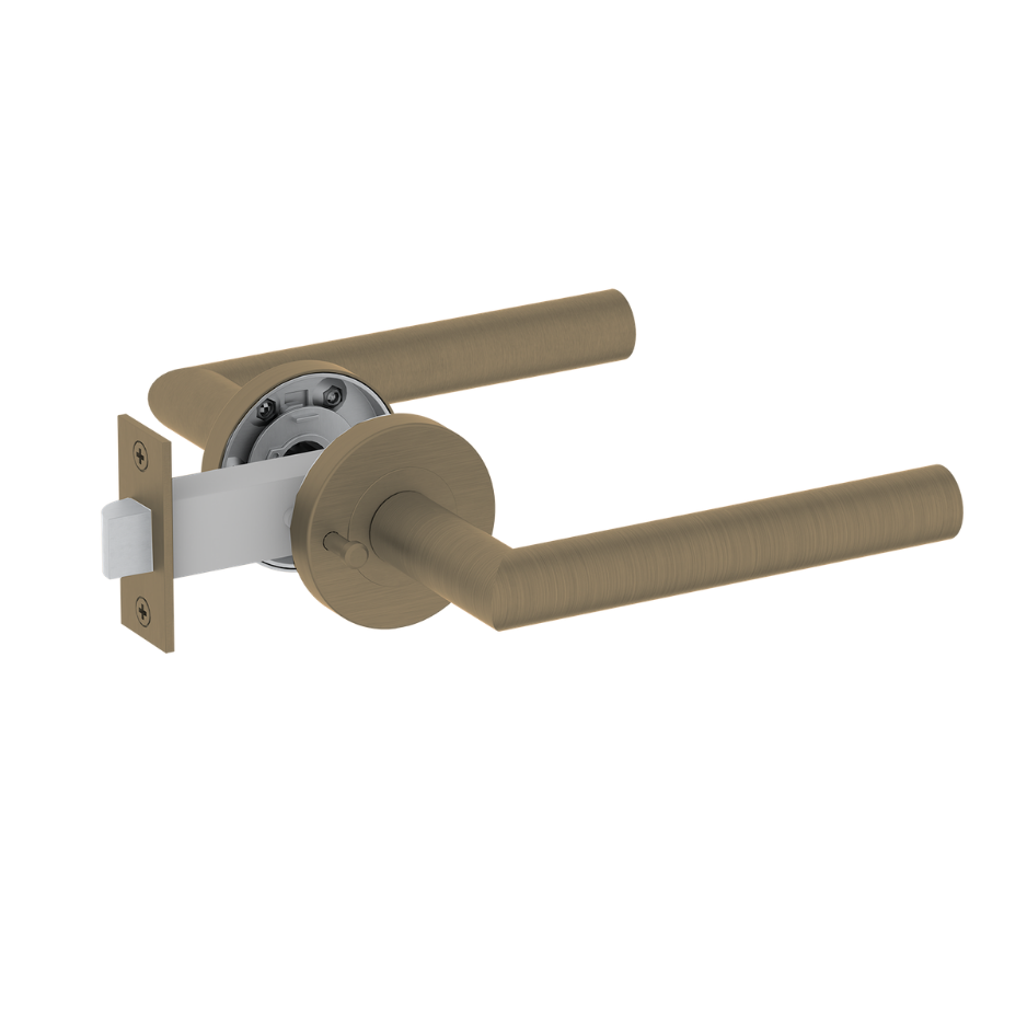 Antique Brass Door Handle With Lock
