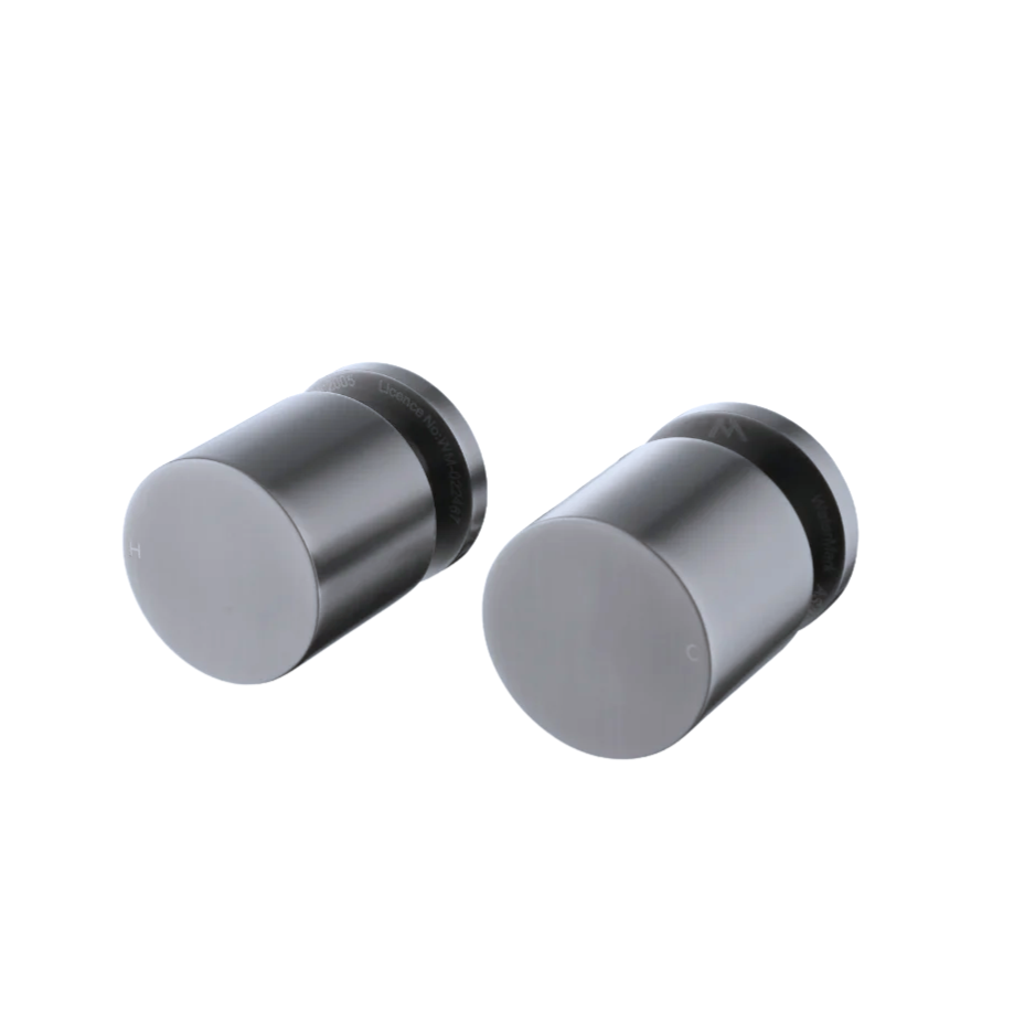 Round Twin-Handle Wall Tap Set