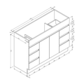 Kickboard Vanity 1200*460*880 1TH/3TH