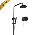 Luxury Matte Black Shower Set Package – Modern Bathroom Rainfall Bundle