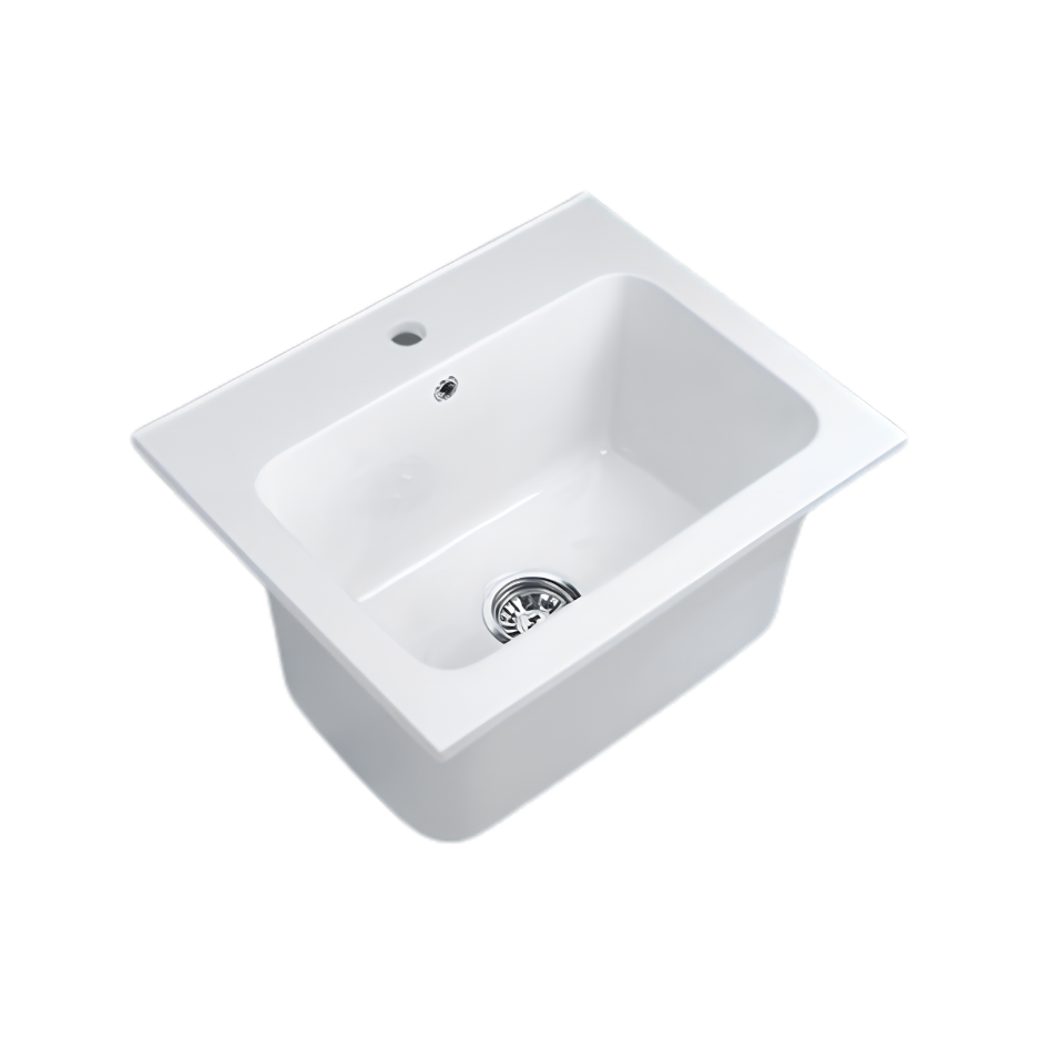 Ceramic Laundry Top 600×490×310mm | Gloss White Ceramic