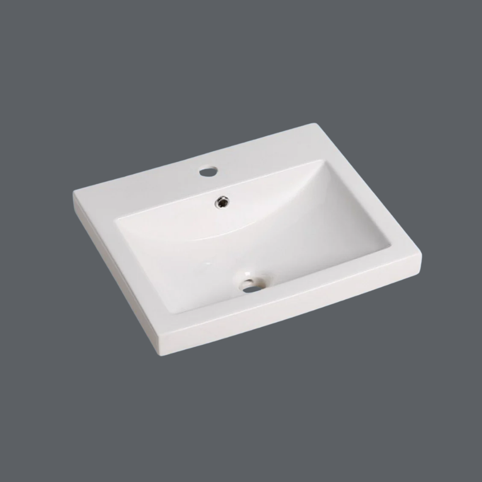 Above Counter Basin 540x460x165mm | Gloss White Ceramic