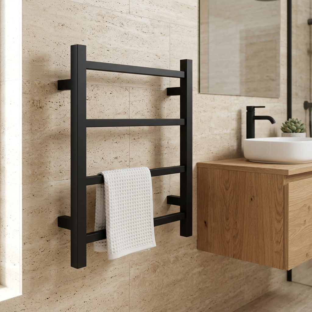 Matte Black Towel Ladder - 4, 5 or 6 Bars