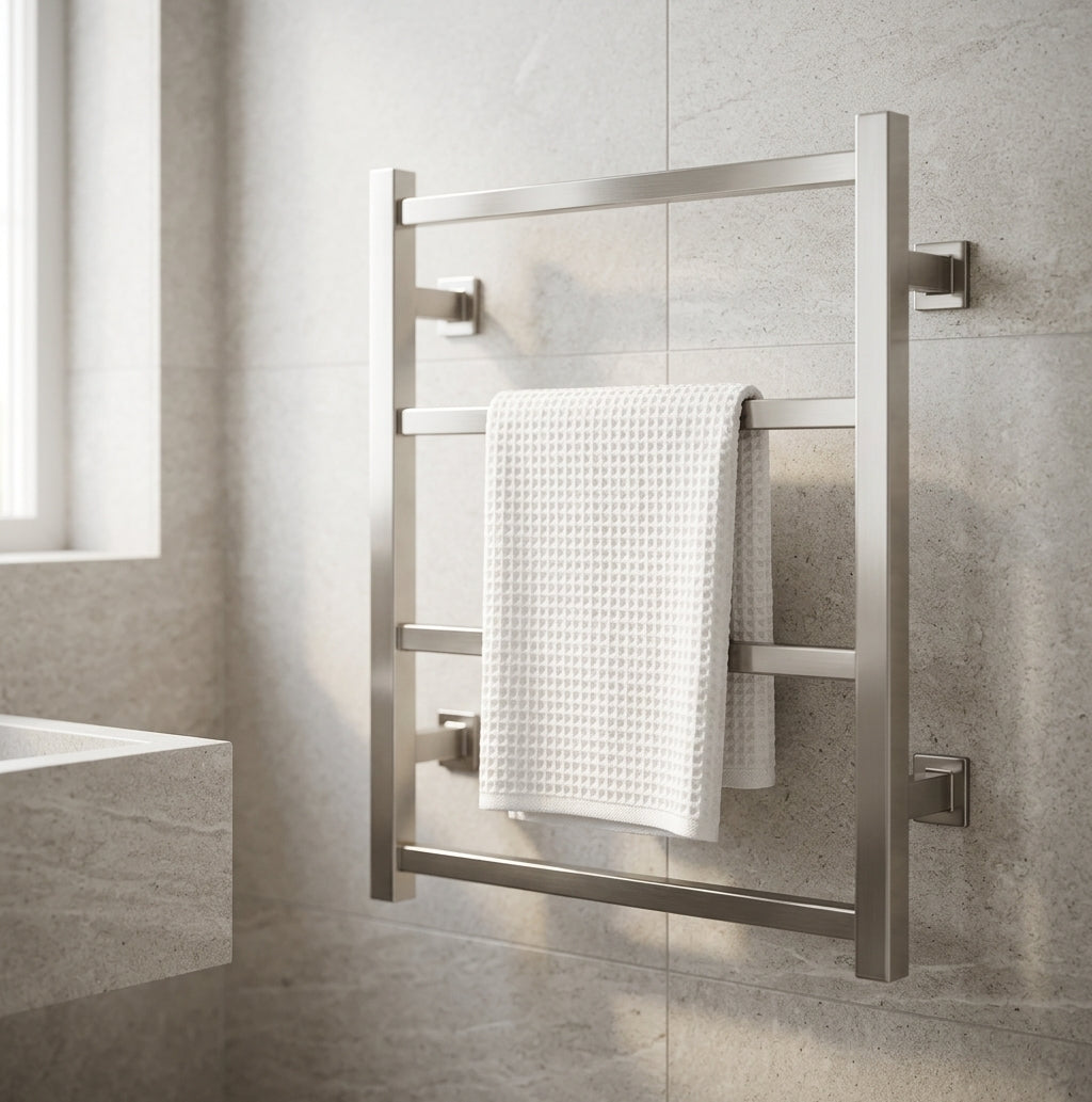Chrome Square Towel Ladder - 4, 6 or 8 Bars