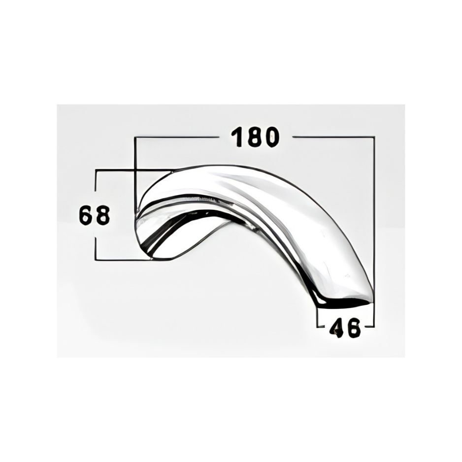 Chrome Bath Spout 180mm (Curved)