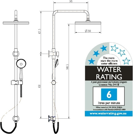 Twin Shower Set with Diverter (Top-Inlet)
