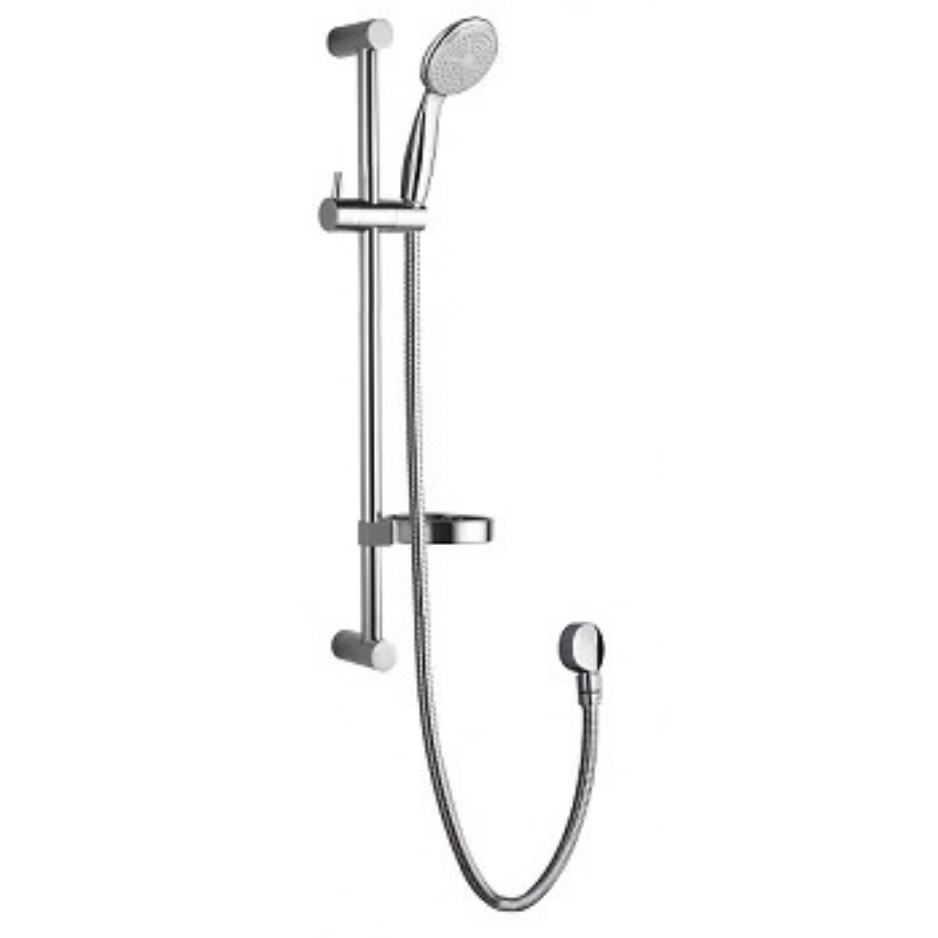 Shower Rail with Tray & Elbow – Chrome, Single Function | WELS 3 Star