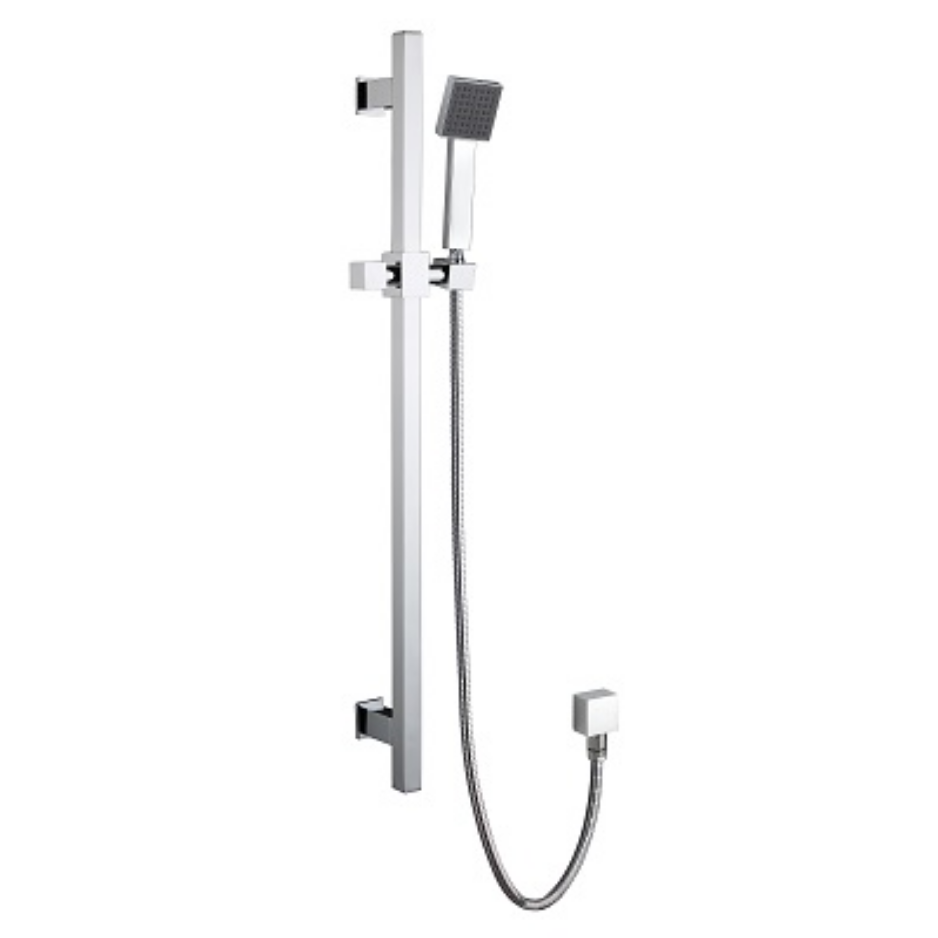 Square Shower Rail – Chrome, Single Function | WELS 3 Star