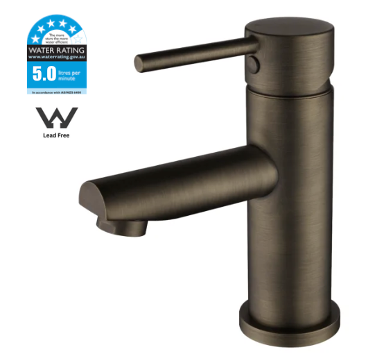 Round Basin Mixer Straight Spout