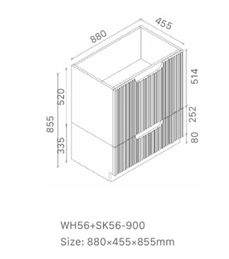 Duplex Collection Floor Standing Vanity 750 mm / 900 mm / 1200 mm / 1500 mm