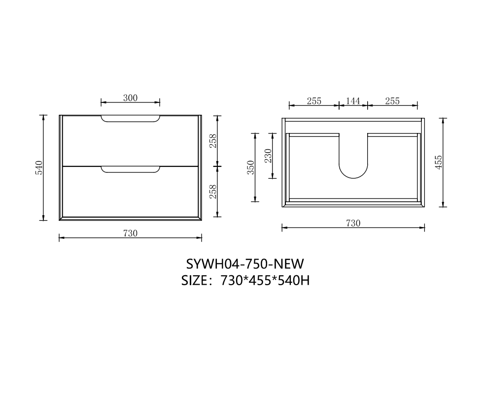 New Mina Wall Hung Vanity 600mm / 900mm / 1200mm / 1500mm