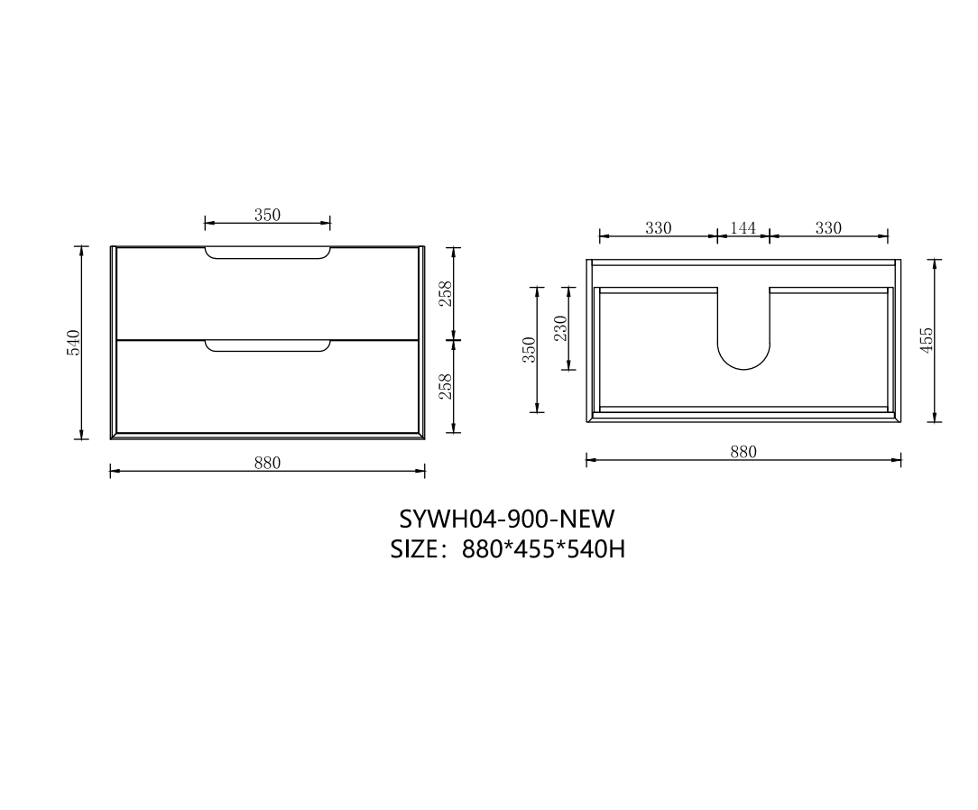 New Mina Wall Hung Vanity 600mm / 900mm / 1200mm / 1500mm