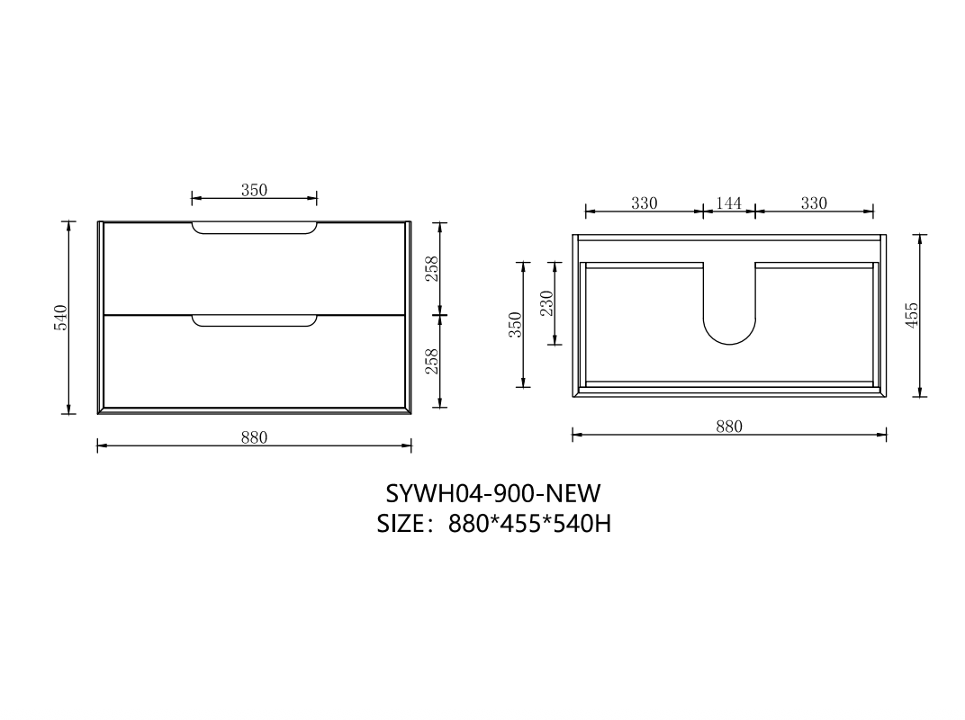 New Mina Wall Hung Vanity 600mm / 900mm / 1200mm / 1500mm