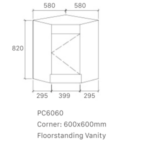 Corner Vanitiy 600mm / 900mm