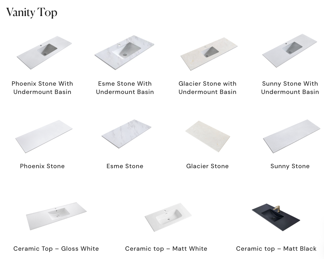 Floor Standing Vanity | Duplex 750mm / 900mm / 1200mm / 1500mm  – Modern Fluted Bathroom Storage