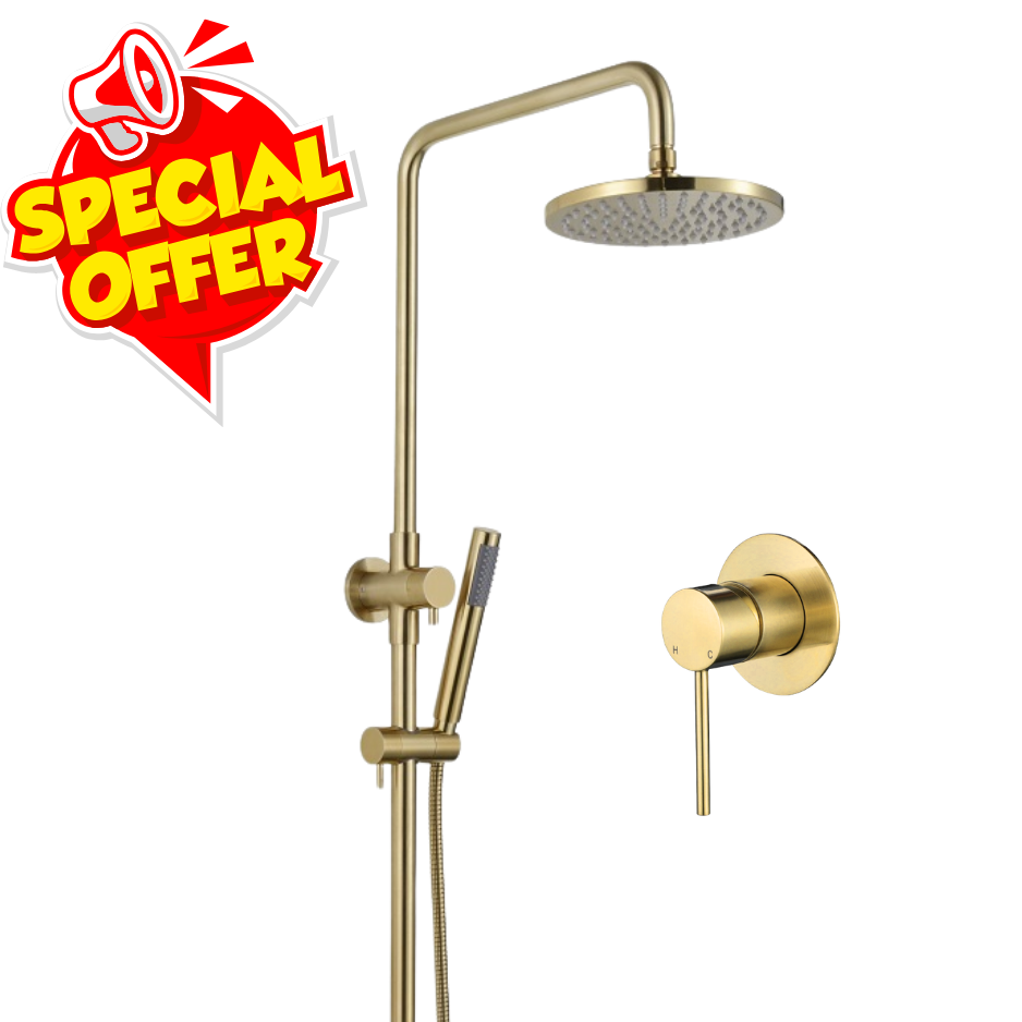 Shower set package - Brushed Gold