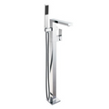 Chrome Square Floor Mixer Set