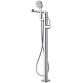 Chrome Round Floor Mixer Set
