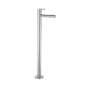 Chrome Round Floor Mixer with a Swivel Spout