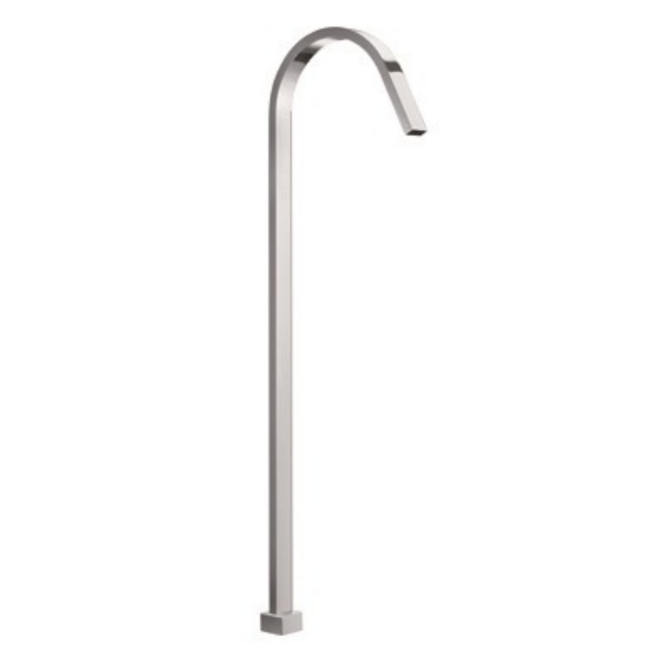 Chrome Square Floor Bath Spout