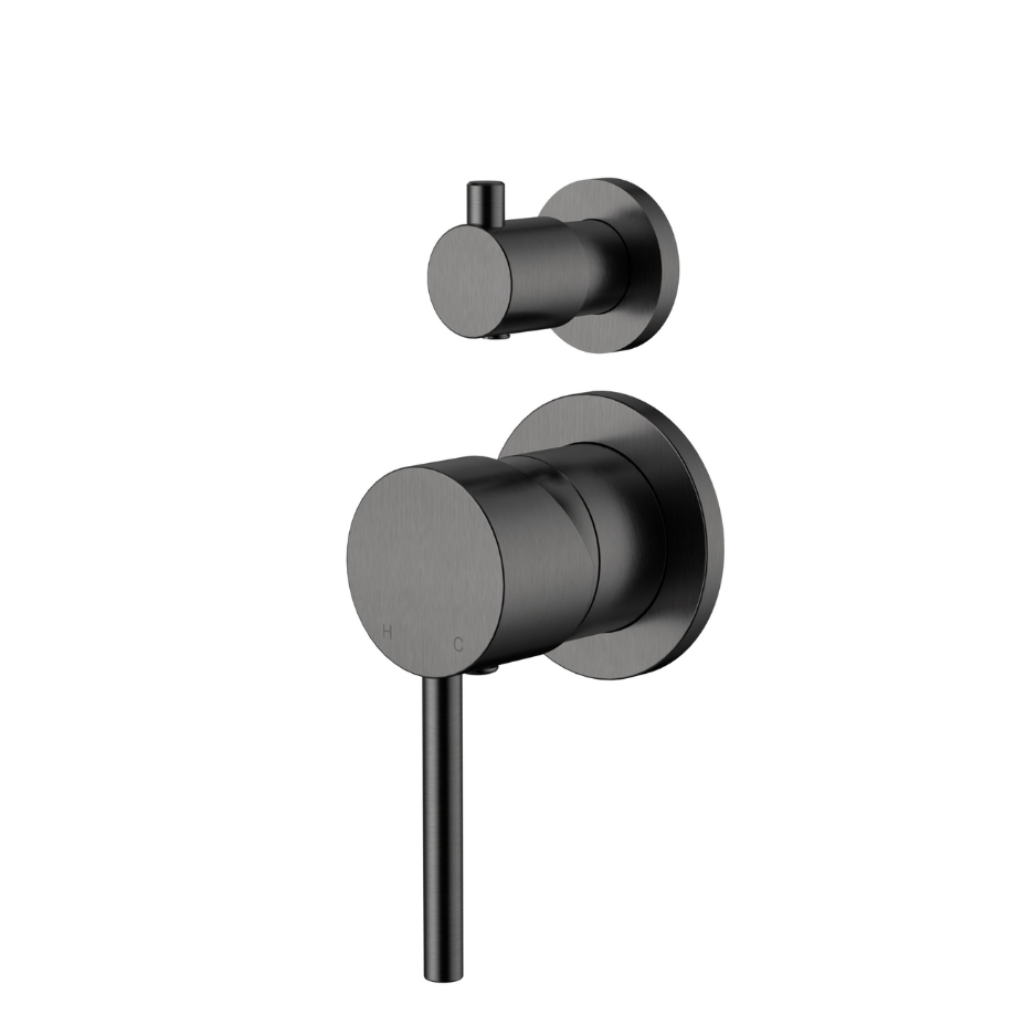 Round Wall Mixer with Diverter 35mm Cartridge