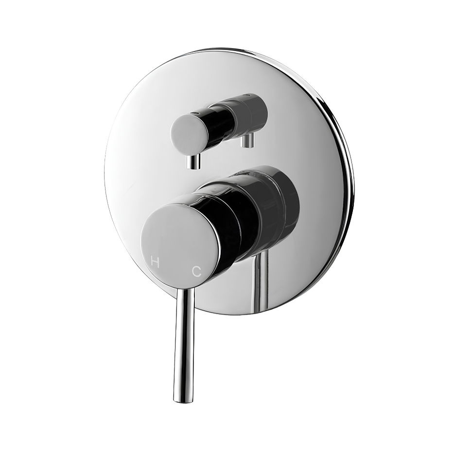 Round Wall Mixer with Diverter – 35mm Cartridge (Cover Plate 160mm)