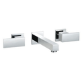 Square Wall-Mounted Bath Tap Set – Chrome