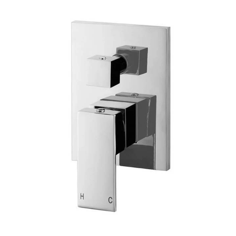 Square Wall Mixer with Diverter