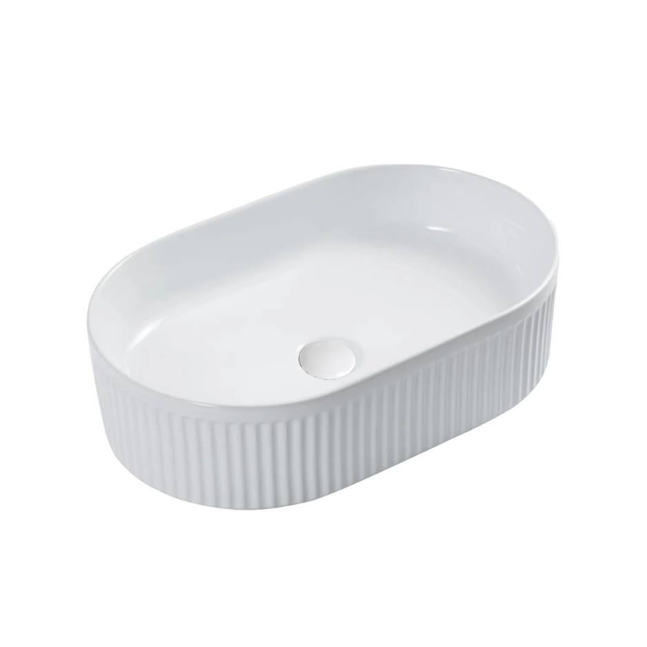 Athens-93 Fluted Above Counter Basin 490x313x127mm